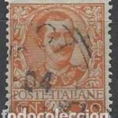 Sellos: ITALIA 1901 - VICTOR EMMANUEL III, 20C NARANJA - USADO