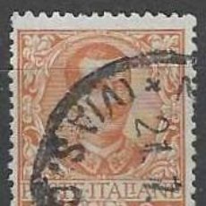Sellos: ITALIA 1901 - VICTOR EMMANUEL III, 20C NARANJA - USADO