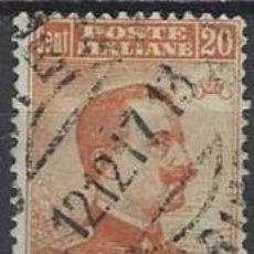 Francobolli: ITALIA 1917 - VICTOR EMMANUEL III, 20C NARANJA - USADO