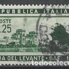 Sellos: ITALIA 1952 - 16ª FERIA DE LEVANTE, BARI, 25L VERDE - USADO