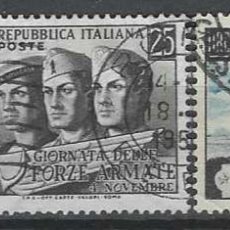 Sellos: ITALIA 1952 - DÍA DE LAS FUERZAS ARMADAS, S.COMPLETA - USADOS