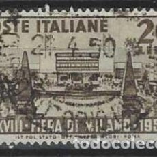 Sellos: ITALIA 1950 - FERIA DE MILÁN, 20L MARRÓN - USADO