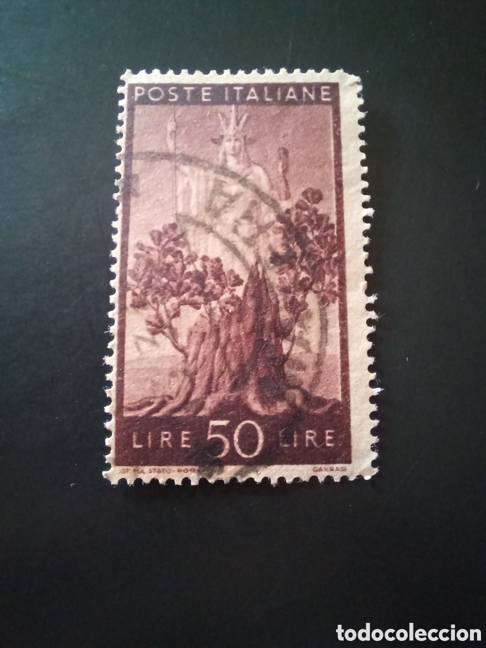 Briefmarken: SELLO 50 LIRAS ITALIA 564-SB. NUEVO CRECIMIENTO DE &Aacute;RBOLES E ITALIA (PAZ), 1945