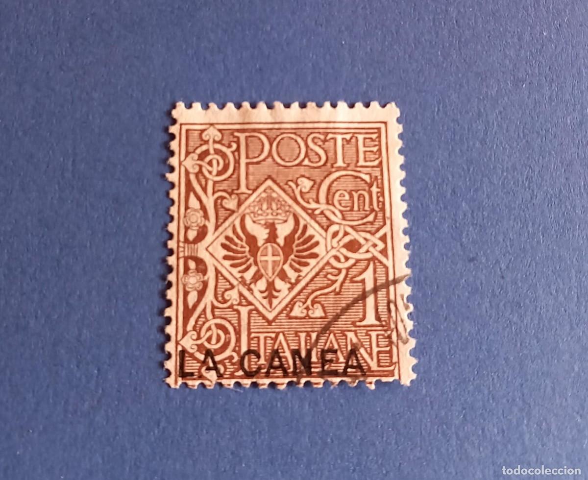 Sellos: Italia, la canea 1 c&eacute;ntimo - Foto 1