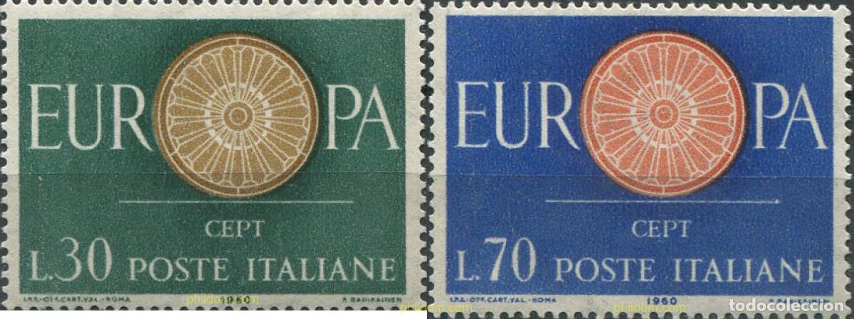Sellos: 62048 MNH ITALIA 1960 EUROPA CEPT. RUEDA CON 19 RADIOS