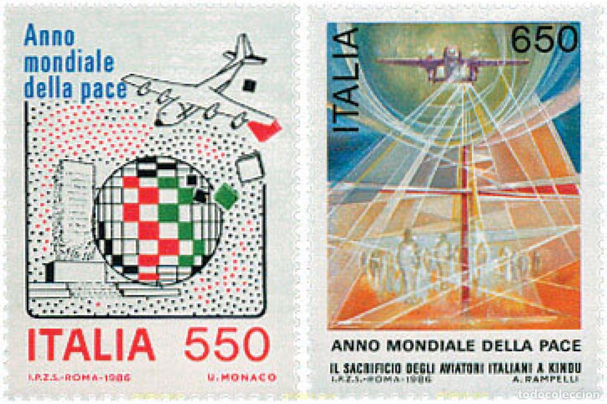 Sellos: 124607 MNH ITALIA 1986 A&Ntilde;O INTERNACIONAL DE LA PAZ