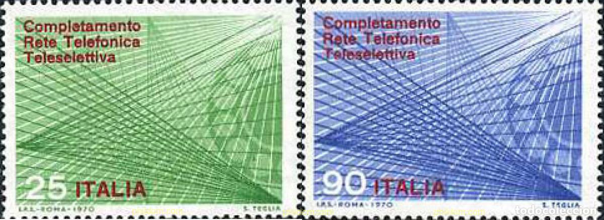 Sellos: 130878 MNH ITALIA 1970 FINALIZACION DE LA RED TELEFONICA TELESELECTIVA