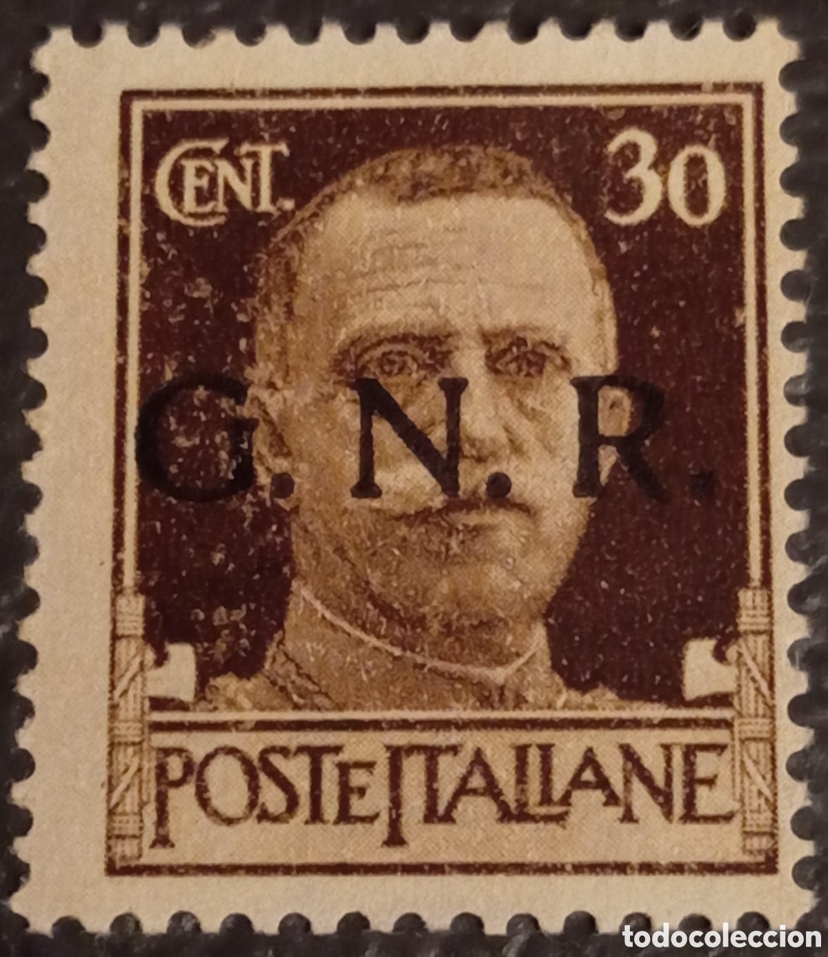 Sellos: Italia 1944 - G.N.R. 30c Pardo (Serie Imperiale) - Sassone 494 - MNH