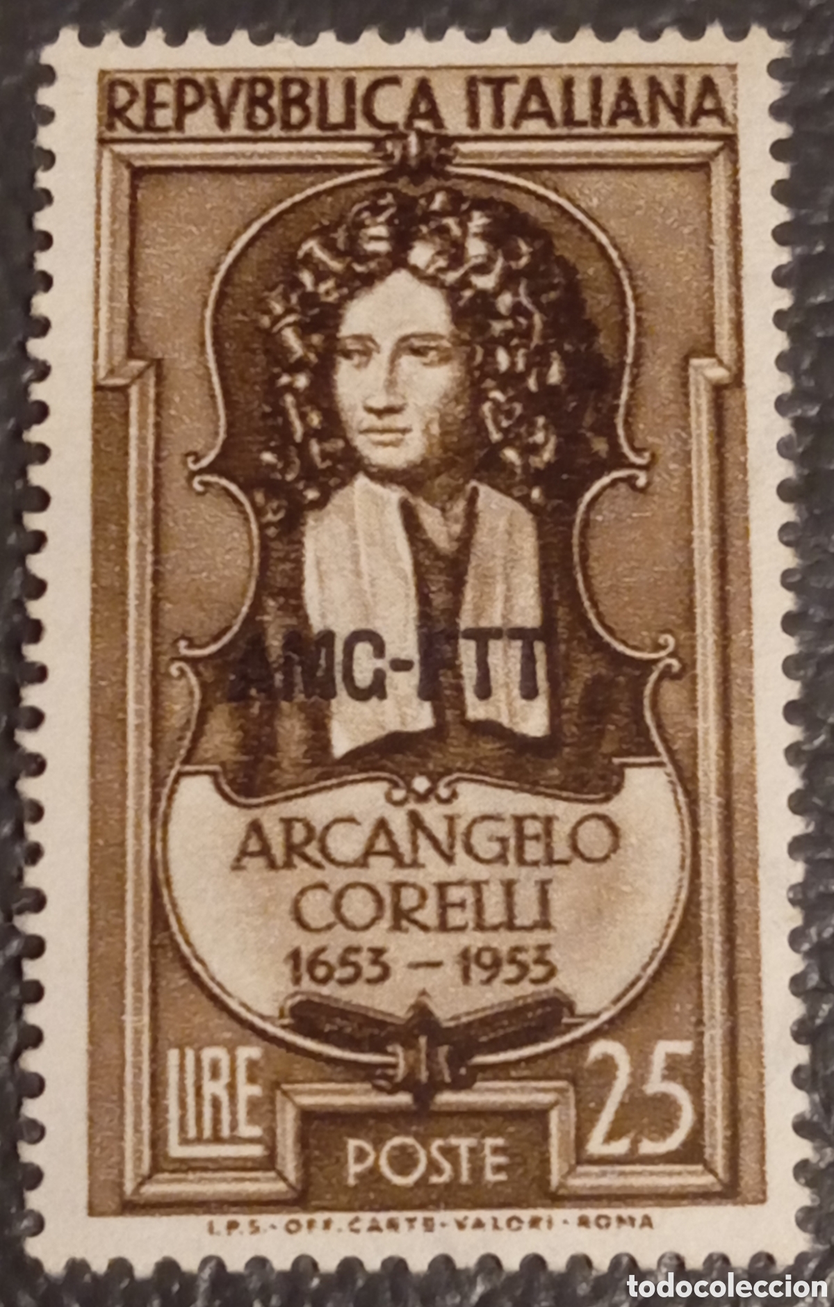 Sellos: Italia 1953 - Sello Arcangelo Corelli - Cat. Sassone 721 / Unificato 647 MNH