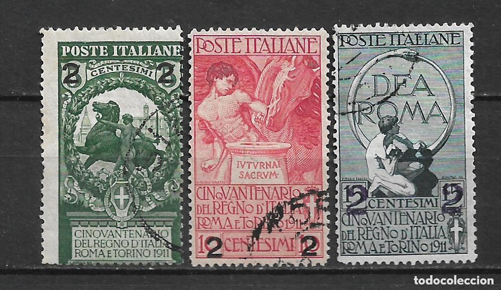 Sellos: italia 1913 scott 126-128 (3) usado completa 18&euro; - 18/30