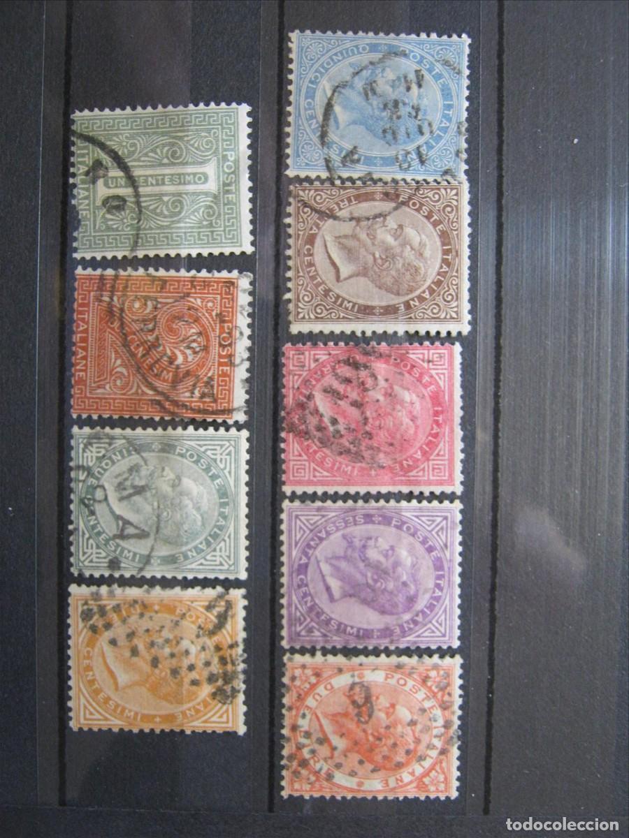 Sellos: ITALIA 1863-67 SERIE YVERT 12/21 USADOS PRECIOSOS.