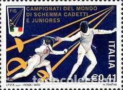 Sellos: Italia 2003 SW-2889 &rdquo;Campeonato Mundial de Esgrima&rdquo;/ Nuevo, sin charnela, MNH.