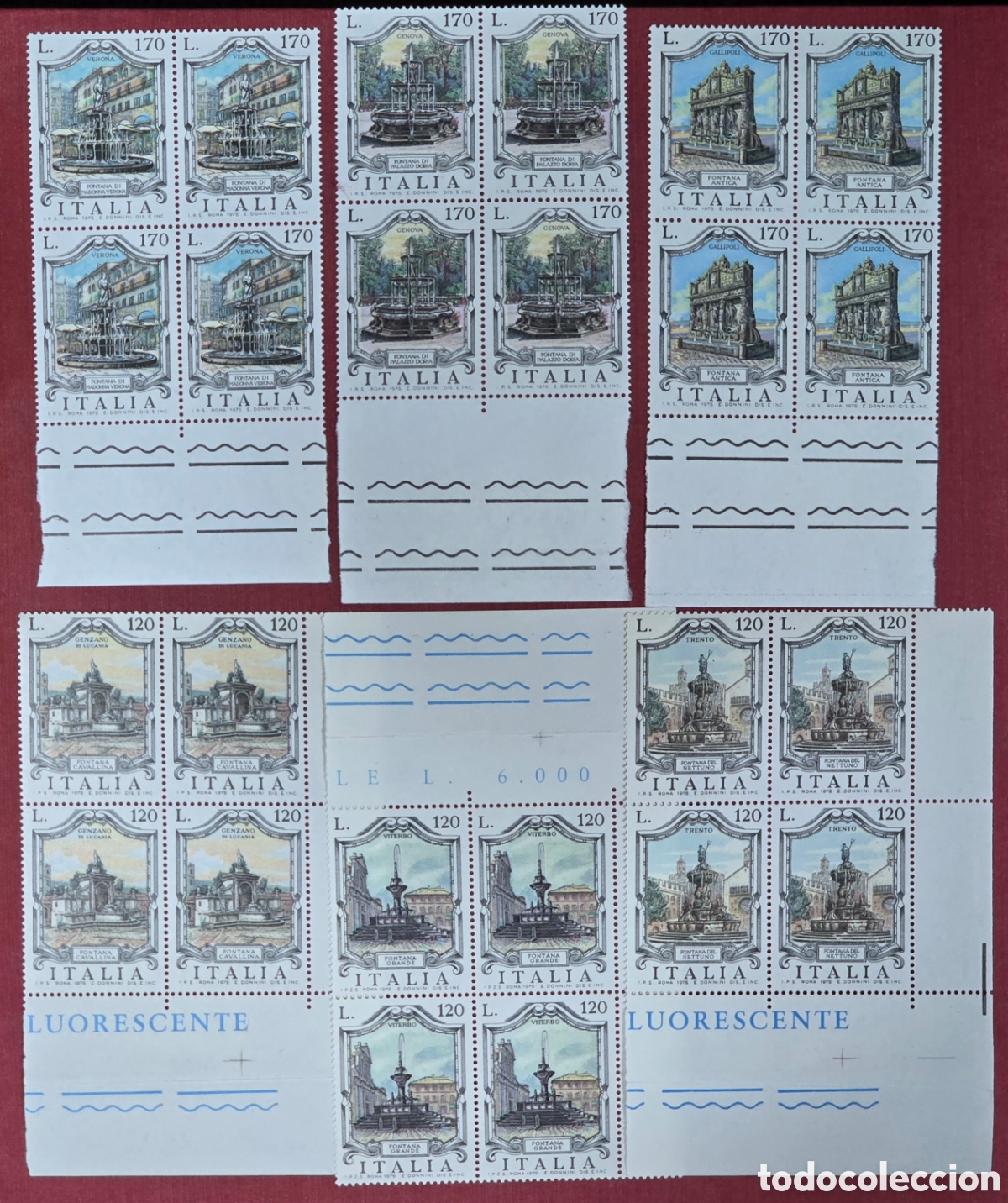 Sellos: Sellos postales de Italia 1976 Fuentes