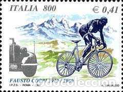 Sellos: Italia 1999 SW-2615 &rdquo;Fausto Coppi, ciclista&rdquo;/ Nuevo, sin charnela, MNH.