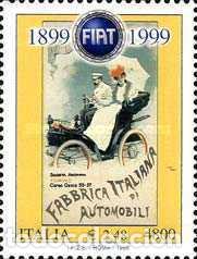Sellos: Italia 1999 SW-2617 &rdquo;Fundaci&oacute;n de la FIAT&rdquo;/ Nuevo, sin charnela, MNH.