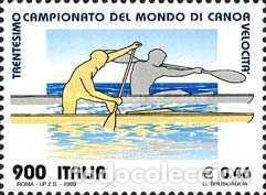 Sellos: Italia 1999 SW-2620 &rdquo;Campeonato mundial de canoa - kayak&rdquo;/ Nuevo, sin charnela, MNH.