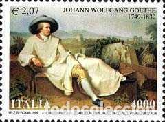 Sellos: Italia 1999 SW-2621 &rdquo;Johann Wolfgang von Goethe, escritor&rdquo;/ Nuevo, sin charnela, MNH.