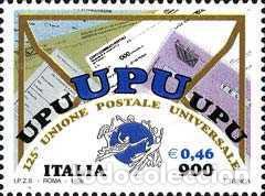 Sellos: Italia 1999 SW-2627 &rdquo;Uni&oacute;n Postal Universal&rdquo;./ Nuevo, sin charnela, MNH.