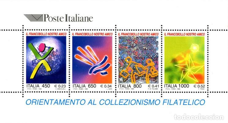 Sellos: Italia 1999 SW-2629 HB &rdquo;Nuestro Amigo el Sello&rdquo;./ Nuevo, sin charnela, MNH.