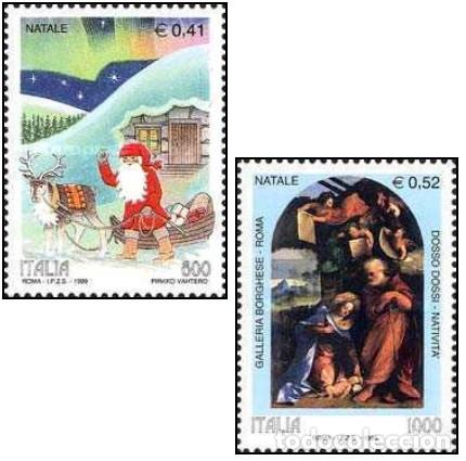 Sellos: Italia 1999 SW-2634/35 &rdquo;Navidad&rdquo;./ Nuevo, sin charnela, MNH.