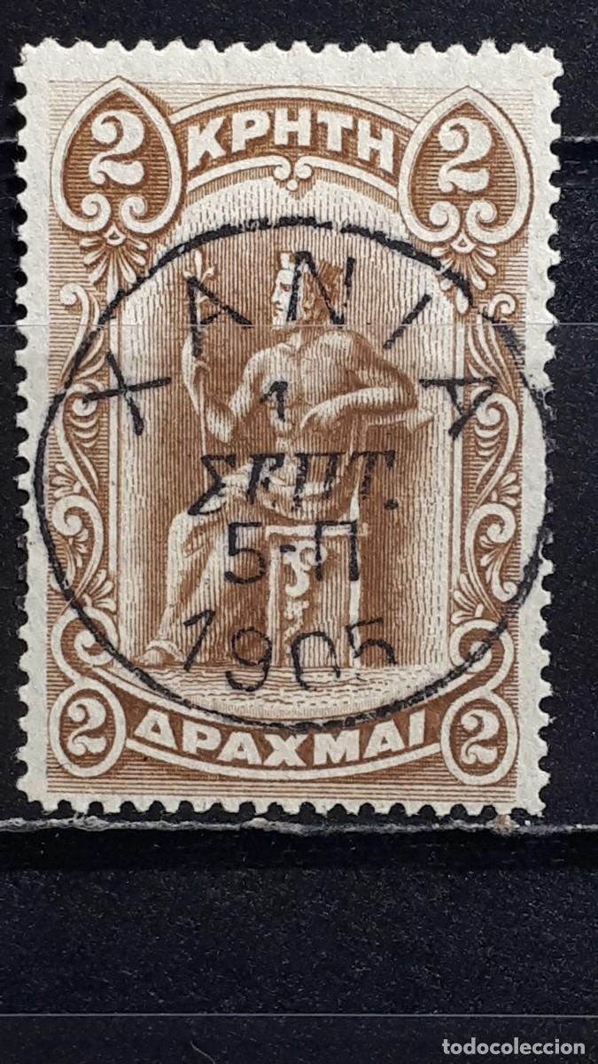 Sellos: CRETA . &deg;. A&Ntilde;O 1900 YVERT 8