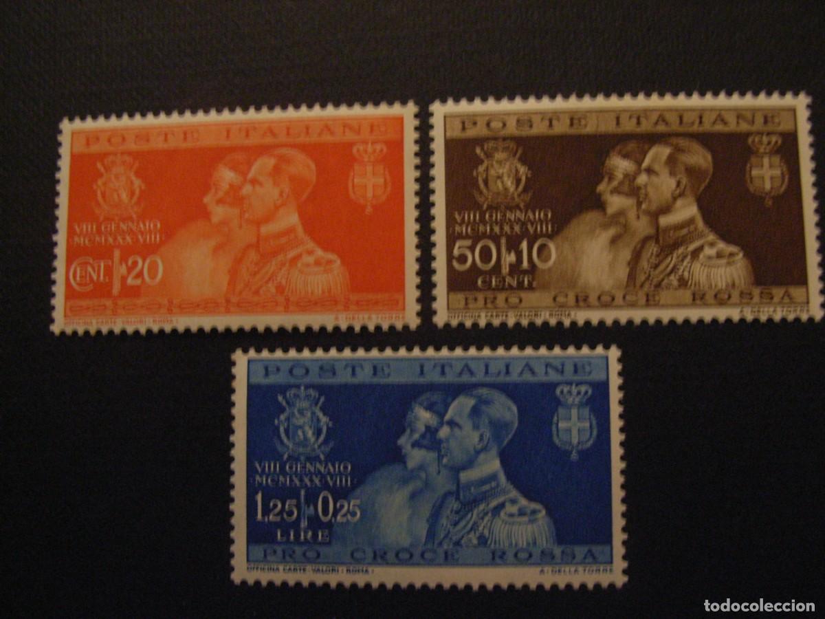 Sellos: ITALIA N&ordm; YVERT 251/3*** A&Ntilde;O 1930. MATRIMONIO DEL PRINCIPE HEREDEDO
