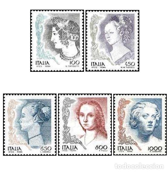 Sellos: Italia 1998, SW-2555/59 &rdquo;B&aacute;sica - La Mujer en el Arte&rdquo;./ Nuevos, sin charnela. MNH.