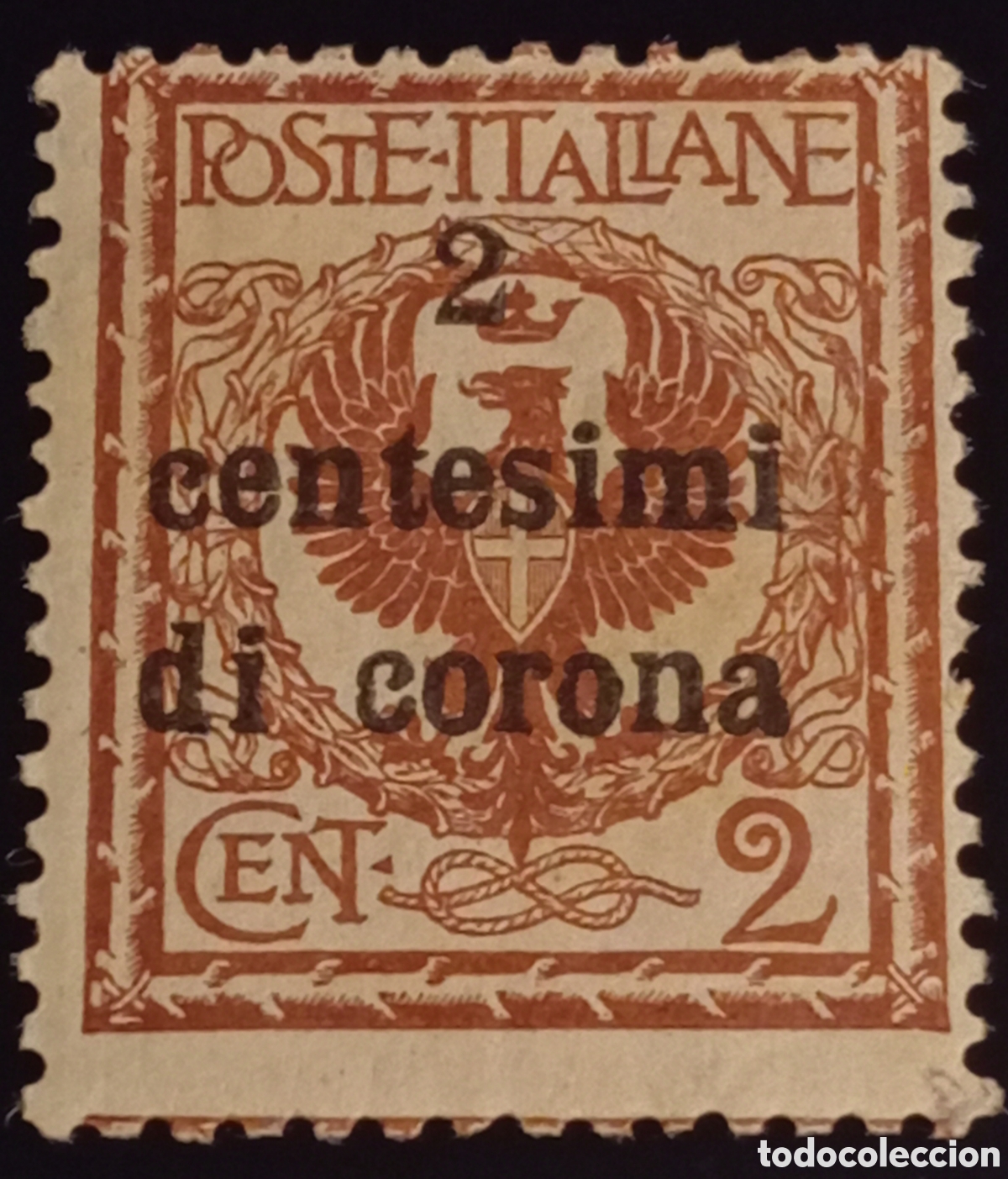 Sellos: Sello Italia 1919 - Ocupaci&oacute;n Trento y Trieste - 2c di corona - Sassone Nr. 2 MH