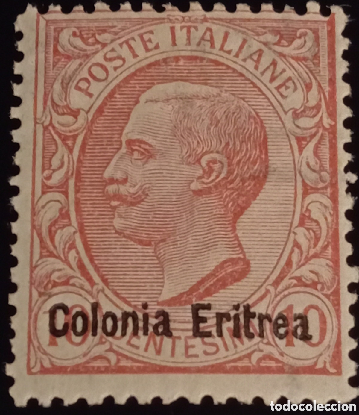Sellos: Sello Colonia Eritrea Scott #36 (1908) 10c Rosa - MNH