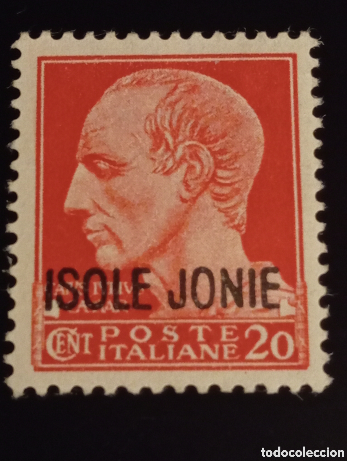 Sellos: 1941 Ocupaci&oacute;n Italiana Islas J&oacute;nicas - 20c Naranja (Julio C&eacute;sar) - Sassone Nr. 2 MNH