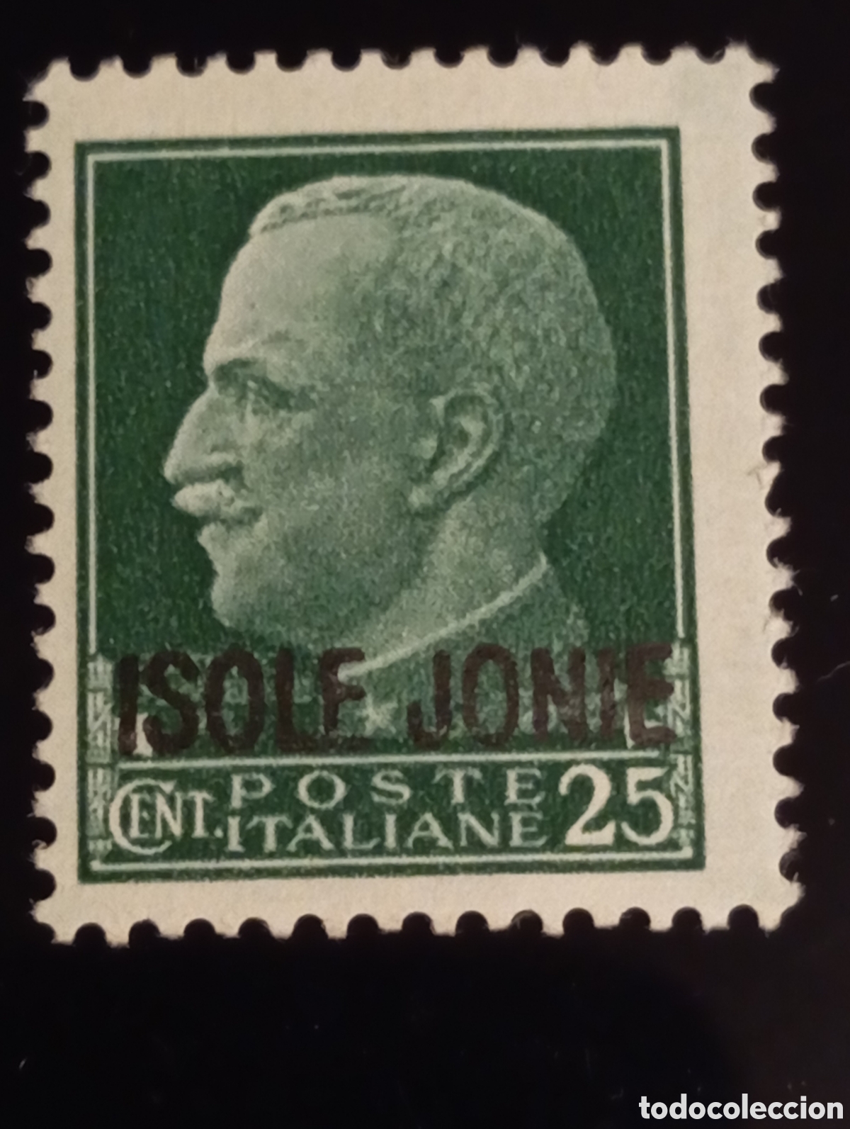 Sellos: 1941 Isole Jonie - Ocupaci&oacute;n Italiana - Serie Imperial 25c Verde - Michel 18 MNH