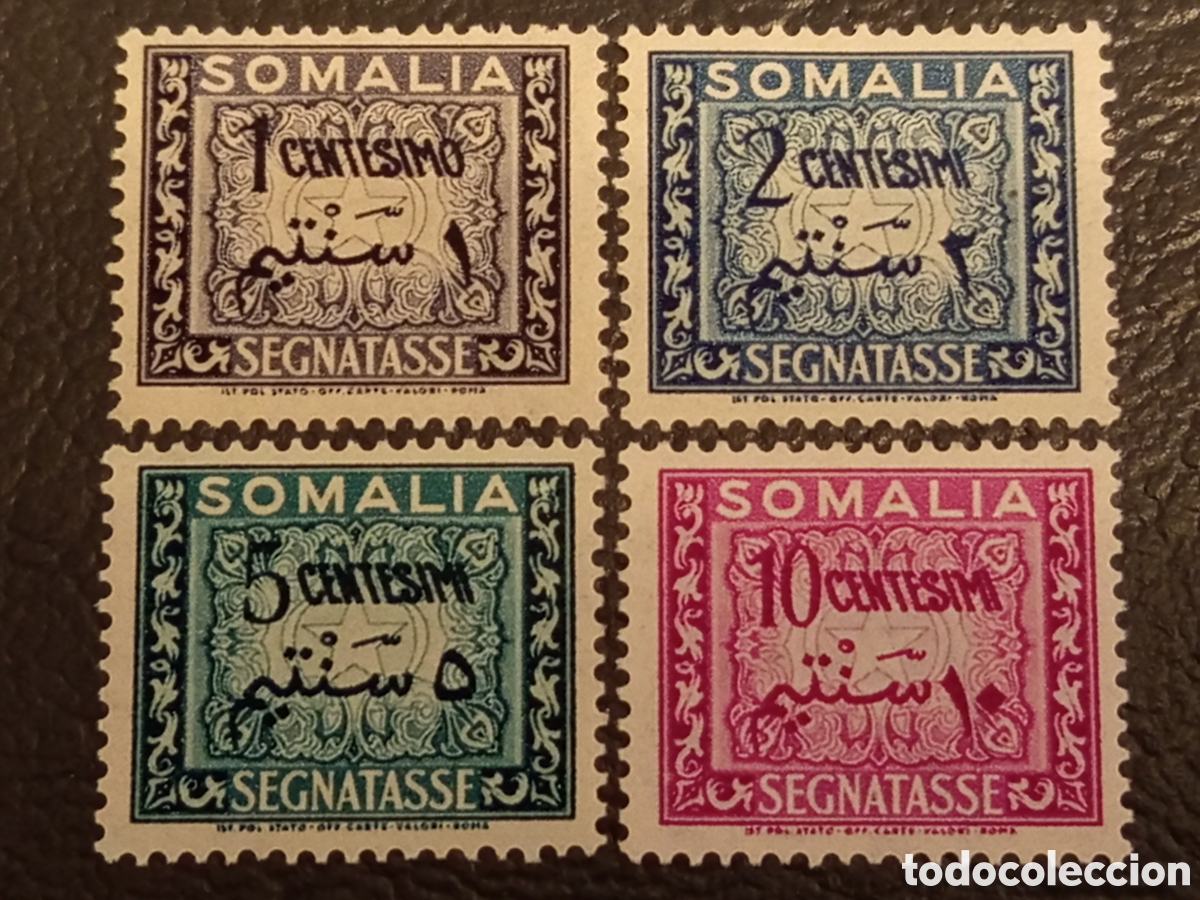 Sellos: Somalia AFIS 1950 - Serie Segnatasse (Tasa) 1-10c - Sassone N. 1/4 MH