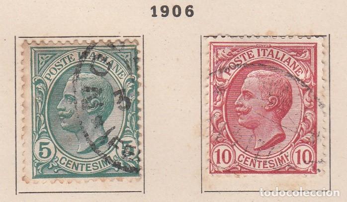 Sellos: ITALIA 1906 - VITTORIO EMMANUELLE III - YVERT 76-77
