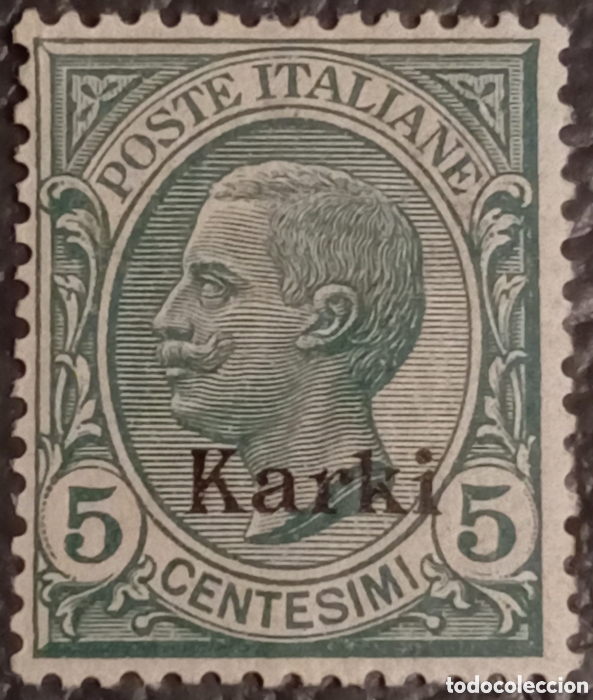 Sellos: Karki 1912 - Sello 5c V&iacute;ctor Manuel III - Cat. Sassone 2 - MH