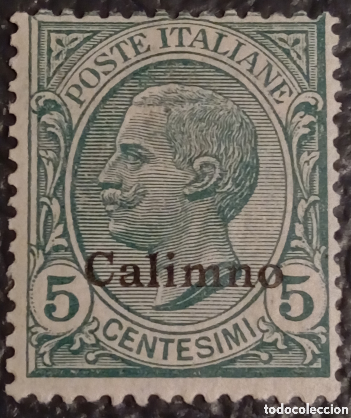 Sellos: Sello Italia Islas del Egeo 1912 - Calimno 5c Verde - Scott #2 / Sassone #2