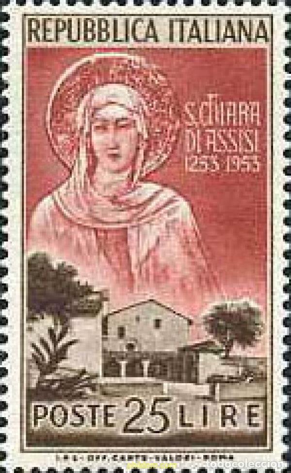 Sellos: 130362 MNH ITALIA 1953 7 CENTENARIO DE LA MUERTE DE SANTA CLARA DE ASIS