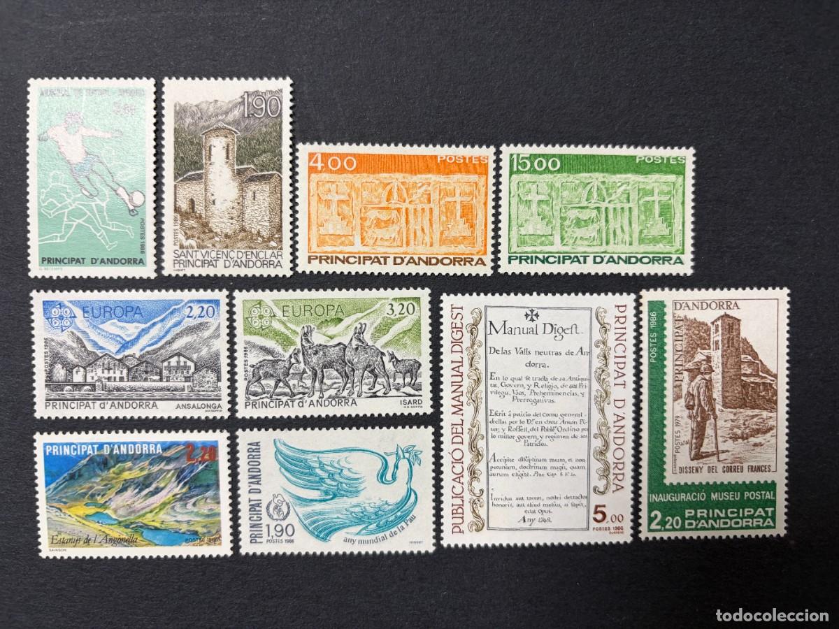 Sellos: ANOPORRA FRANCESA, 1986. YVERT 345/54. A&Ntilde;O COMPLETO. NUEVOS. SIN FIJASELLOS