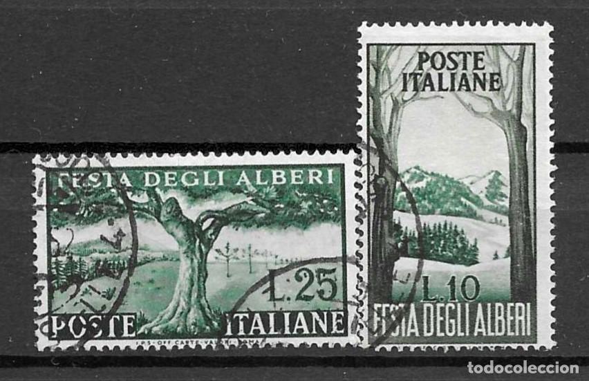 Sellos: ITALIA- USADOS- 1951- DWSTIVAL DE LOS ARBOLES - SERIE