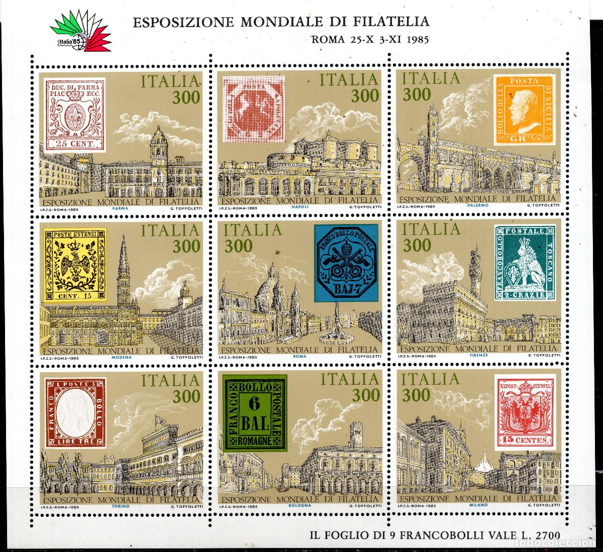 Sellos: ITALIA 1985 STAMP MICHEL IT 1945-1953KB