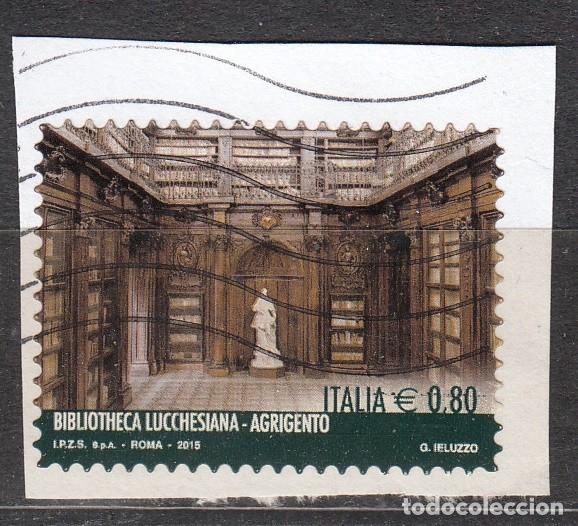 Sellos: ITALIA 2015 - BIBLIOTECA LUCCHESIANA DE AGRIGENTO - USADO