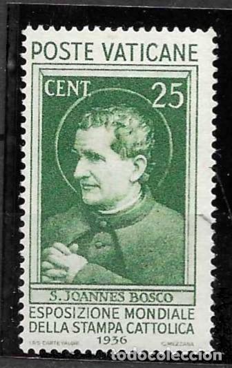 Sellos: ITALIA- VATICANO- 1936** - EXPOSICION MINDIAL DE PRENSA CATOLICA