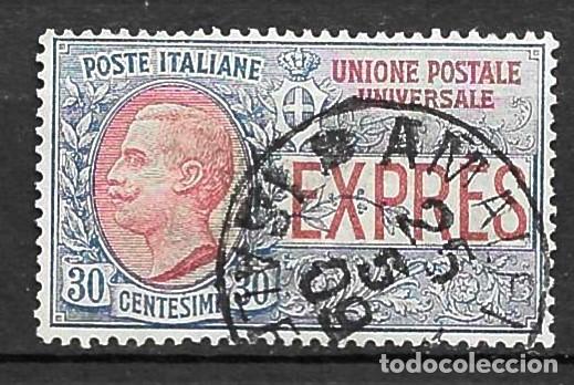 Sellos: ITALIA- 1925-SOBRECARGADO- USADO- UNION POSTAL UNIVERSAL