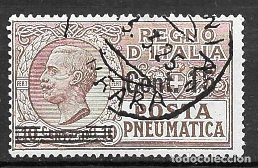 Sellos: ITALIA- 1923- USADO - CORREO POR NEUMATICO - SOBRECARGADO