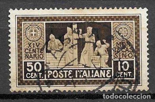 Sellos: ITALIA- 1929- USADOS- ABADIA DE MONTECRISTO