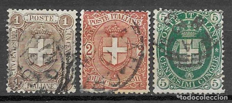 Sellos: ITALIA- 1895- USADOS- ESCUDO NACIONAL - SRIE COMPLETA