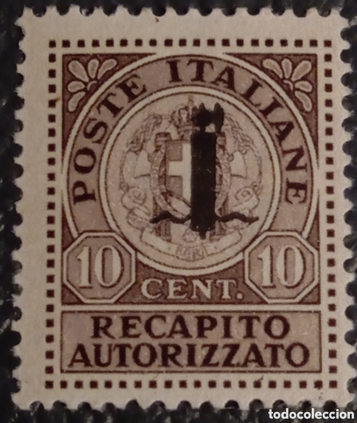 Sellos: Italia 1930 - Recapito Autorizzato 10 Cent. Bruno - Sassone N. 3 / Unificato RA3
