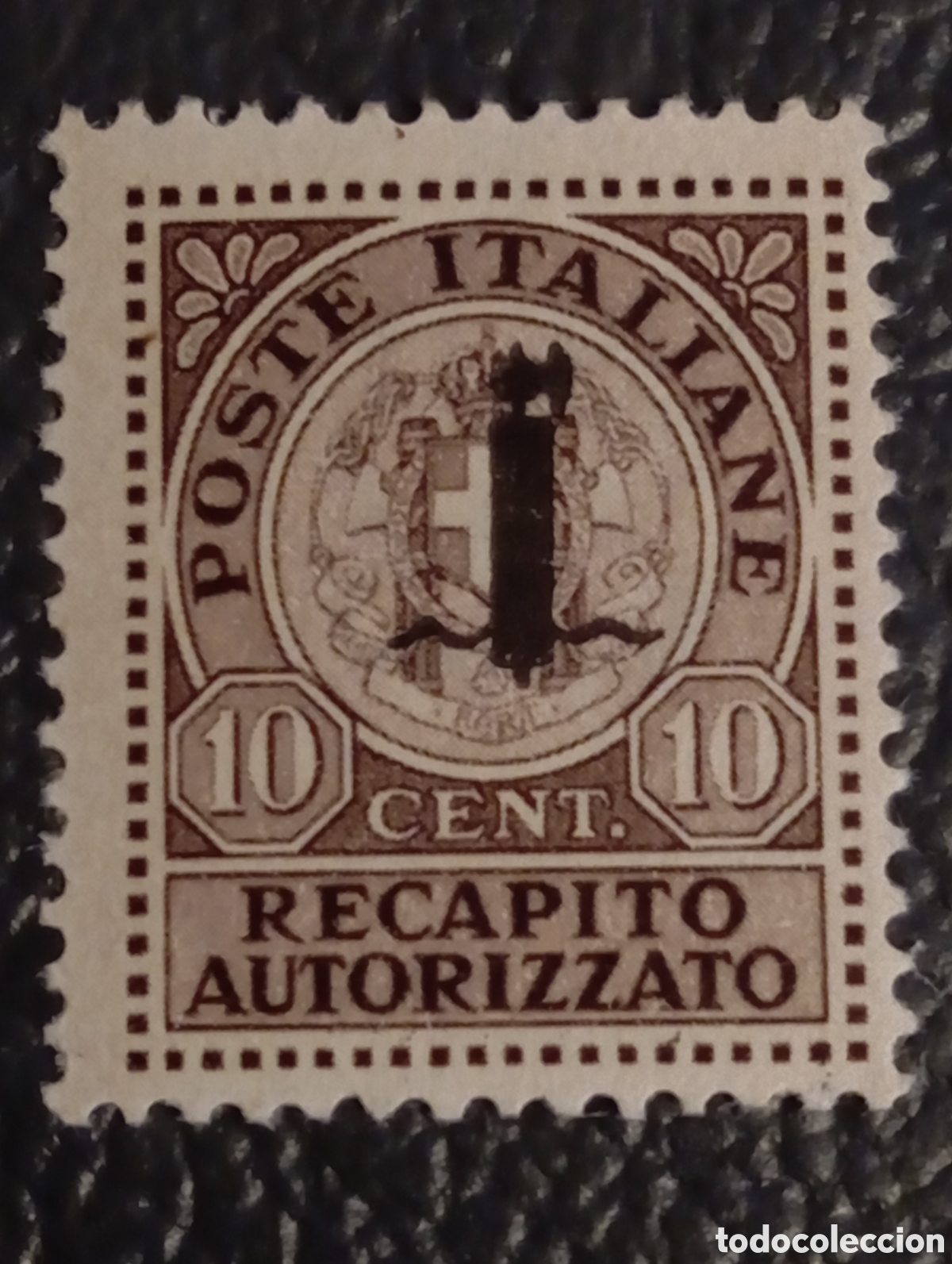 Sellos: Italia 1930 - Recapito Autorizzato 10 Cent. Bruno - Sassone N. 3 / Unificato RA3
