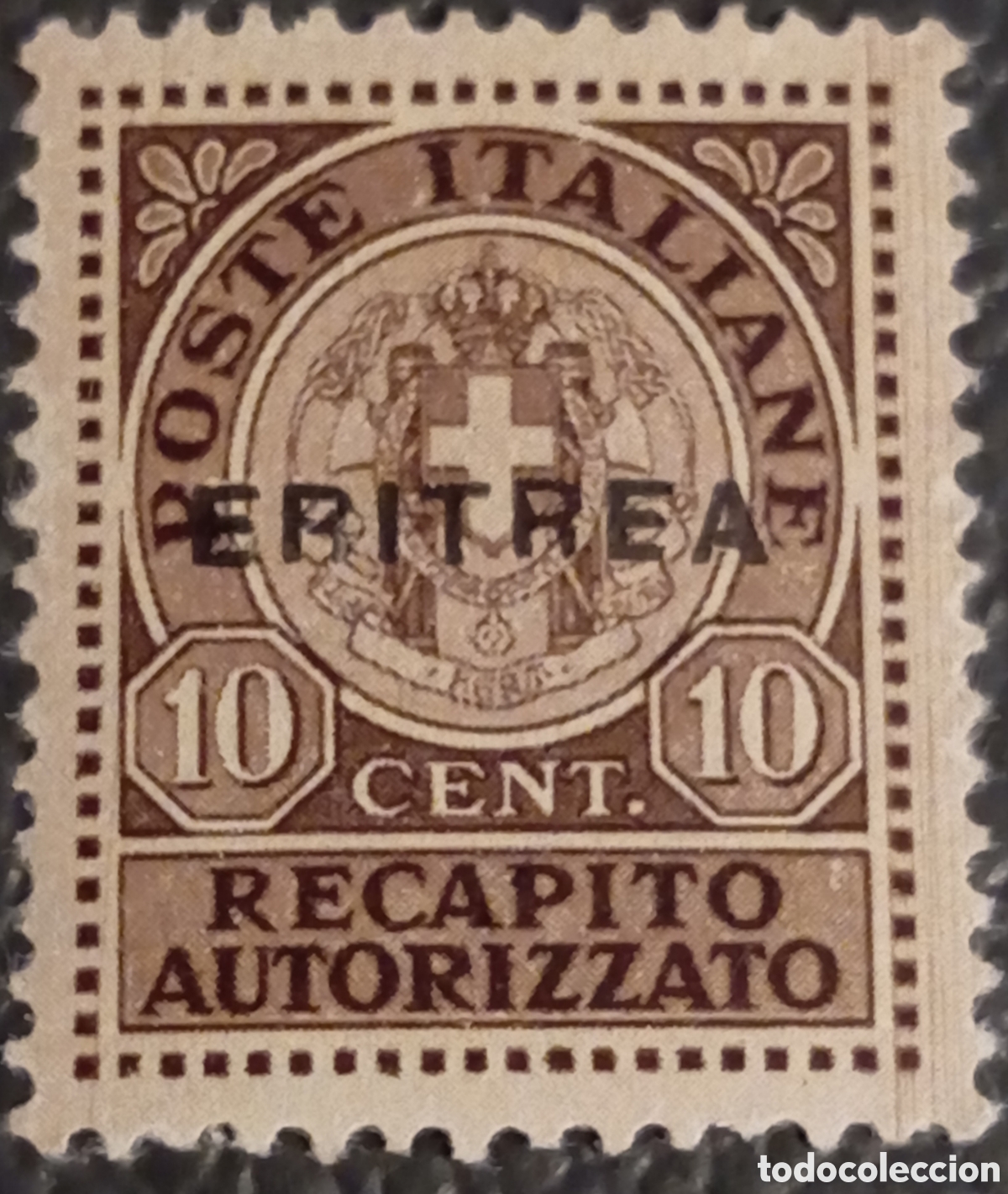 Sellos: Eritrea 1939 - Recapito Autorizzato 10c Bruno - Sassone N. 1 - MNH **