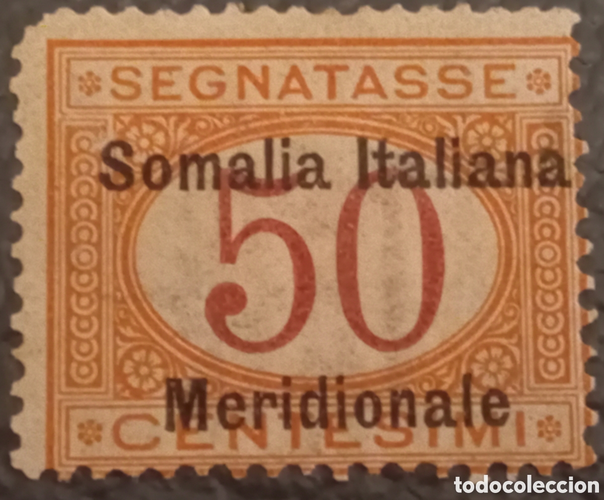 Sellos: Somalia Italiana 1906 - Segnatasse 50c Sobrecargado - Sassone N. 6
