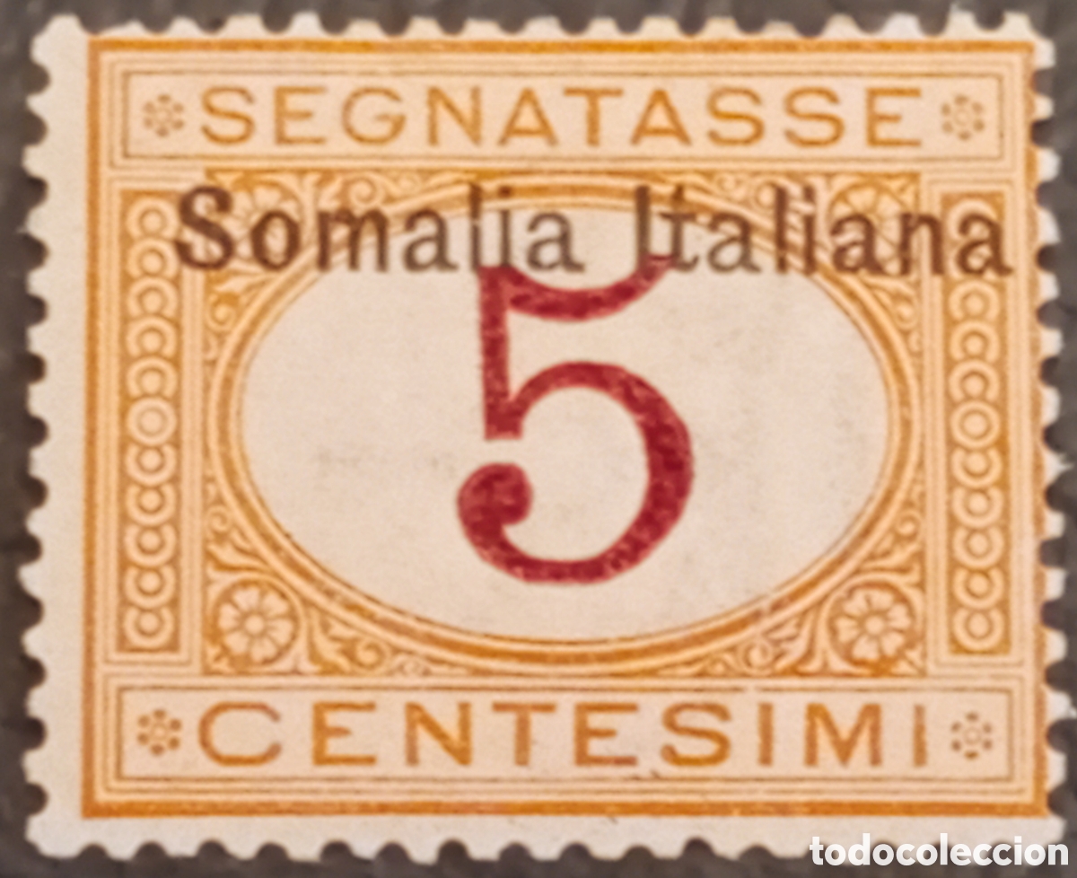 Sellos: Somalia Italiana 1920 - Segnatasse 5c Arancio/Carminio - Cat Sassone N. 23 MH